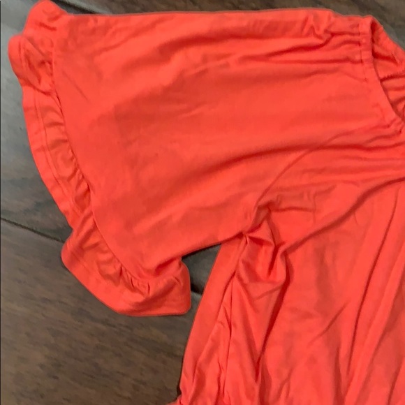 NWT Old Navy Dress Salmon Coral Ruffle Sz XL CUTE - Picture 3 of 3